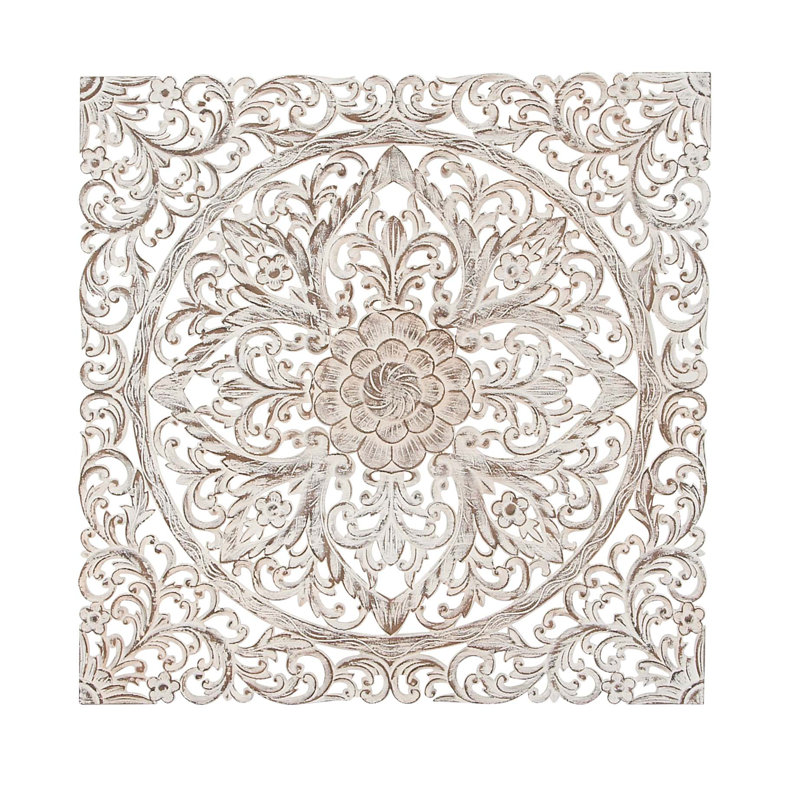 Bungalow Rose Traditional Carved Floral Medallion Wall Decor & Reviews